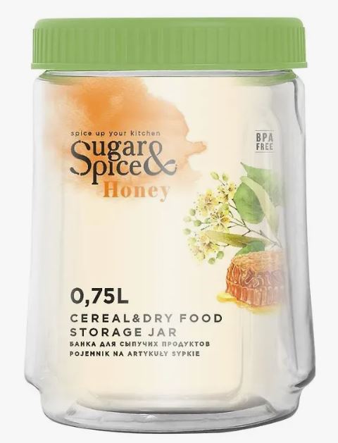 Банка для сыпучих продуктов Sugar&Spice Honey 0,75л фисташка
